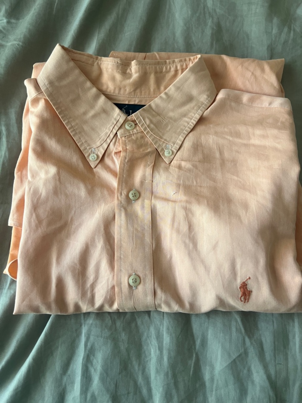 Polo by Ralph Lauren Men's Button-Down Shirt in Light Peach